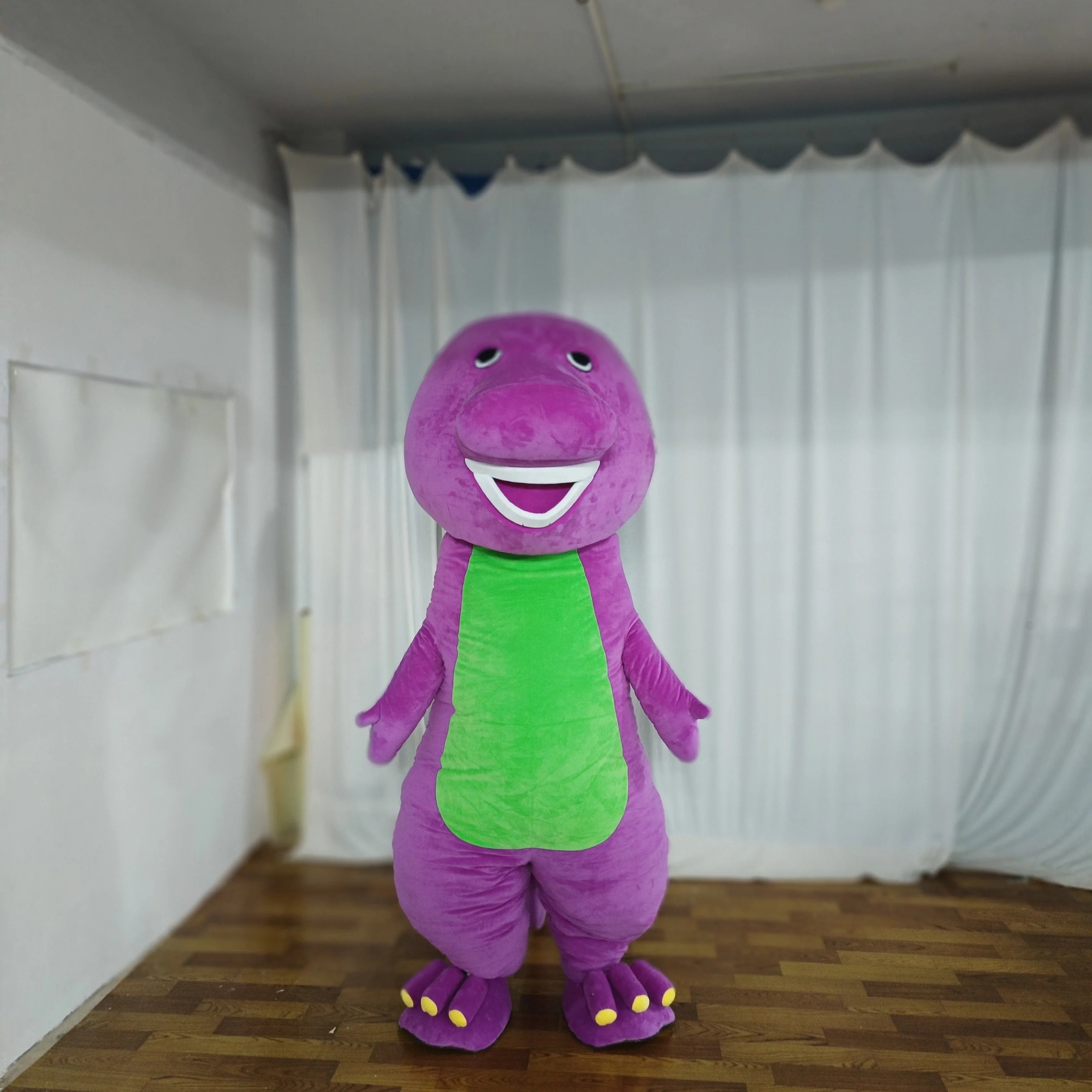 Funtoys MOQ 1 PCS Cosplay Custom Adult Size Dinosaur Plush Cartoon Barney Mascot Costume For Sale