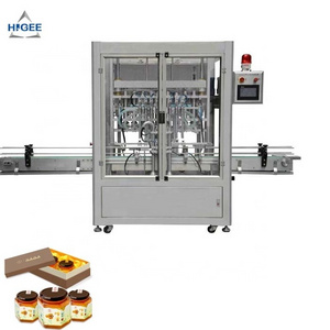 Higee hot sweet chilli sauce filling and capping machine with labeling machine glass bottle beef sauce filling machine