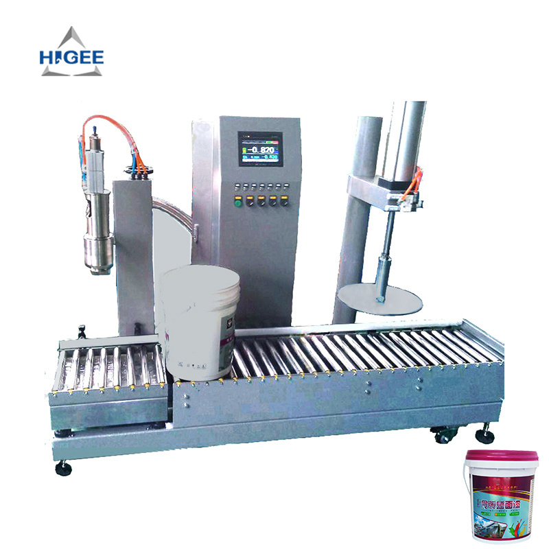 Higee Paint Bucket Filling Sealing machine/Plastic Coating Bucket Lid Capper/Pails Capping Machine