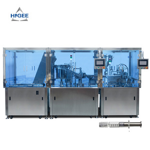 Higee high quality prefilled glass gel tube syringe filling and sealing machine