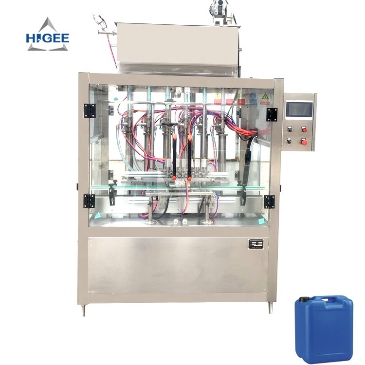 Automatic oil lubricant jerry can filling machine lubricant oil drum bottling machine 40l jerry can filling machine line