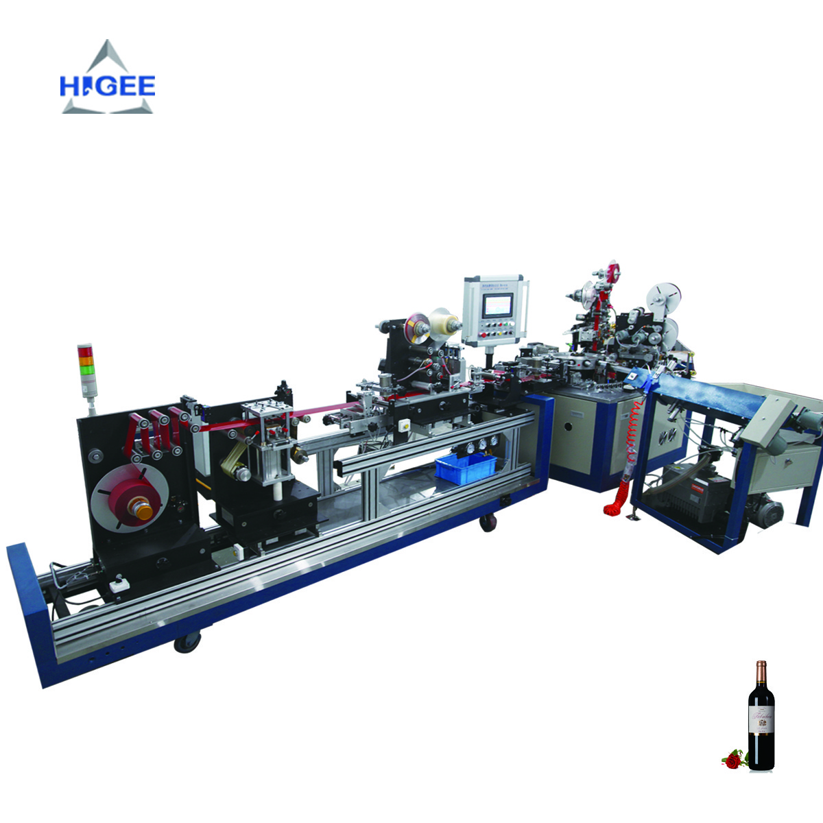 Full automatic 120 capsules per minute high speed Wine Glass Bottle PVC Capsule Making machine HG120-3A wine capsule machine