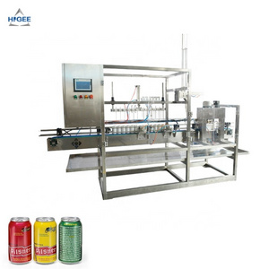 1200CPH beer can filler seamer and self adhesive labeling machine