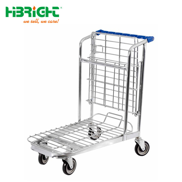 High Grade awesome heavy duty awesome Handle Warehouse Trolley with Foldable Platform