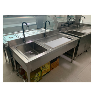 custom made SS304 Stainless Steel Working Table with single Sink