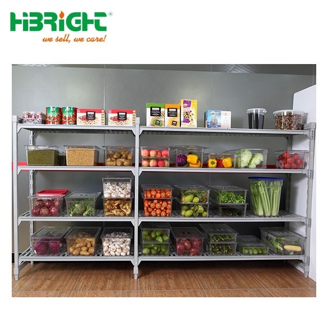 warehouse rack freezer Aluminium Polypropylene Shelving NSF environmental food cold room storage shelf