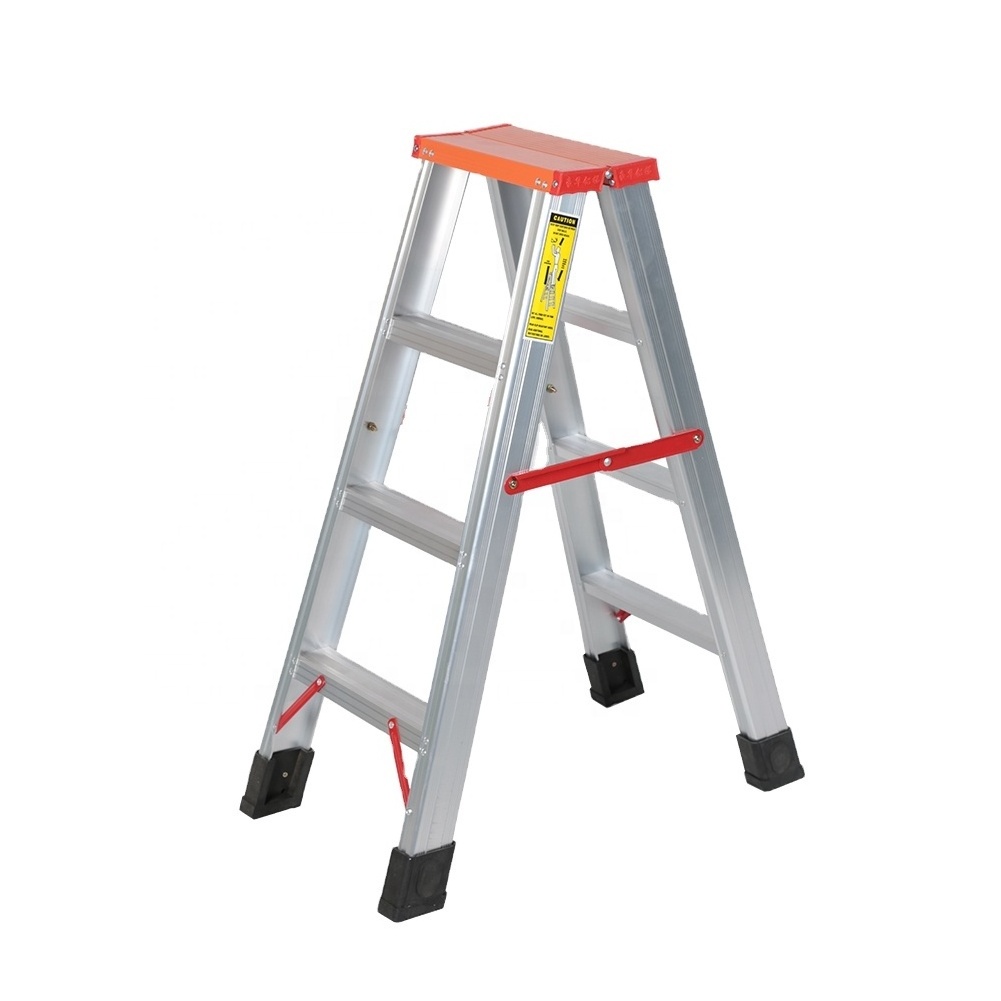 Warehouse household 4 step 6 step portable folding aluminium ladder