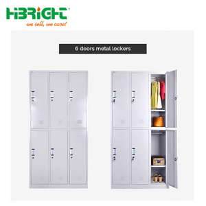 6-door steel metal cabinet clothes locker for sym and school