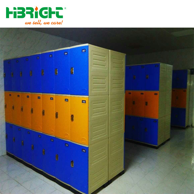 Durable color School plastic cabinet storage Locker with key lock