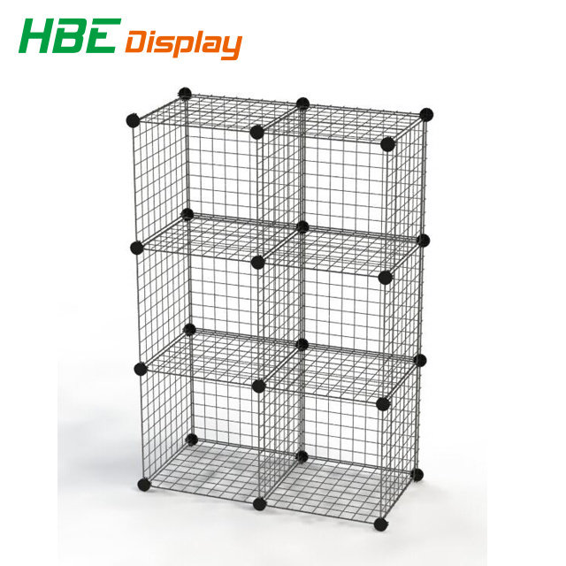 small pet cube wire display rack