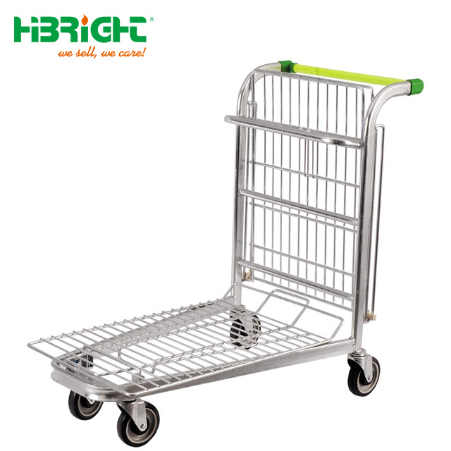 High Grade awesome heavy duty awesome Handle Warehouse Trolley with Foldable Platform