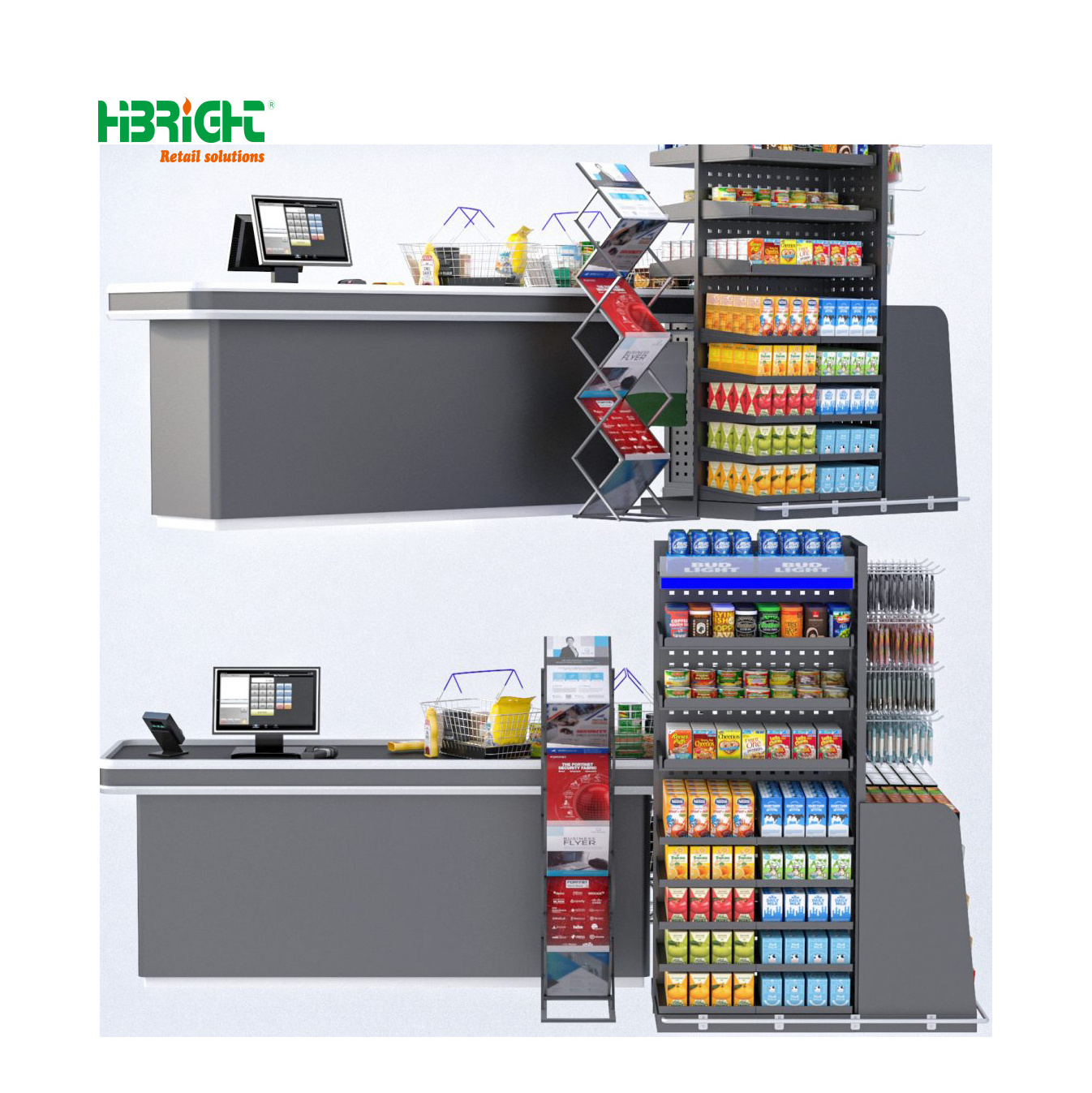 High Quality Grocery Store Cashier Desk Supermarket Checkout Counter for Sale Service