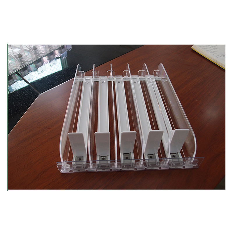 supermarket accessories plastic shelf pusher system