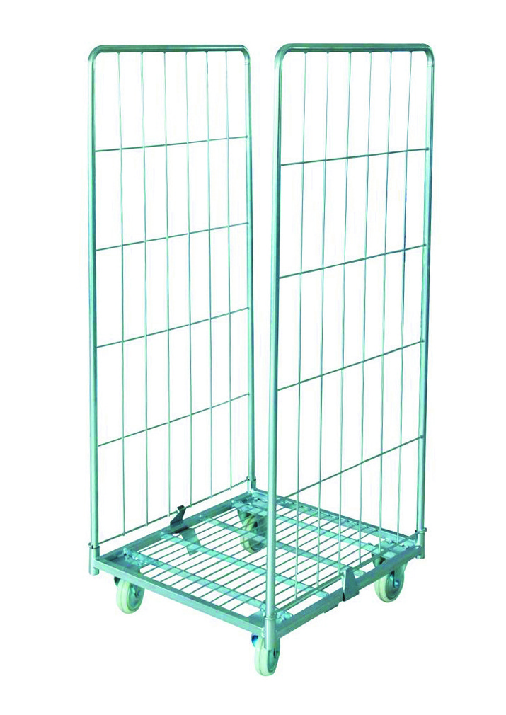 Metal Steel Warehouse Collapsible Roll Cage With Mesh Infill Foldable Pallet Tower 19 a116 4 Other Warehouse Loading Equipment R