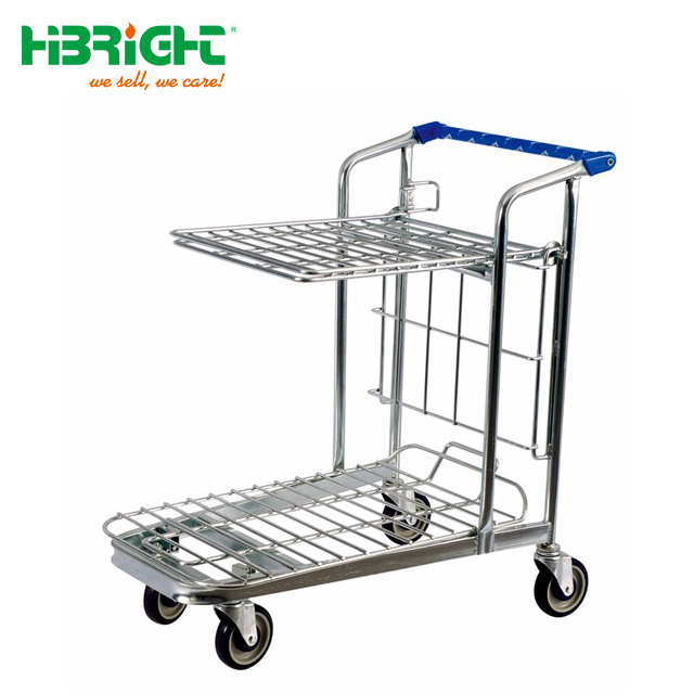 High Grade awesome heavy duty awesome Handle Warehouse Trolley with Foldable Platform