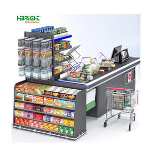 High Quality Grocery Store Cashier Desk Supermarket Checkout Counter for Sale Service