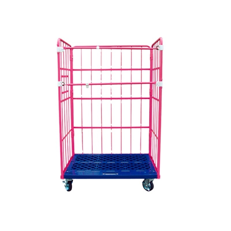 Metal Steel Warehouse Collapsible Roll Cage With Mesh Infill Foldable Pallet Tower 19 a116 4 Other Warehouse Loading Equipment R