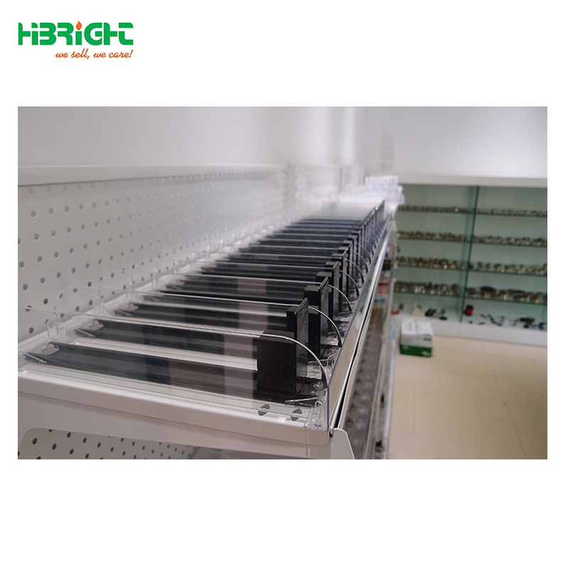 supermarket accessories plastic shelf pusher system