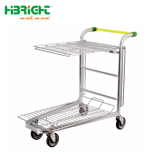 High Grade awesome heavy duty awesome Handle Warehouse Trolley with Foldable Platform