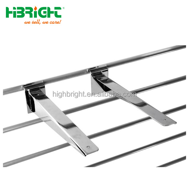 glass or wooden shelf bracket slat wall hanger retail display accessories supermarket slatwall hook