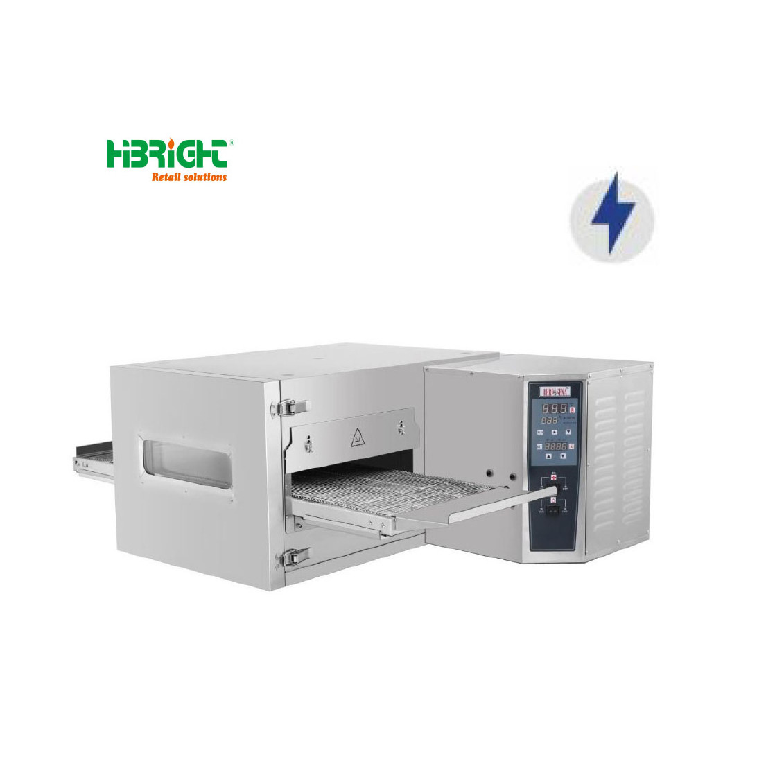 Customized size stainless Commercial kitchen food making machine Movable Electric control Conveyor pizza oven