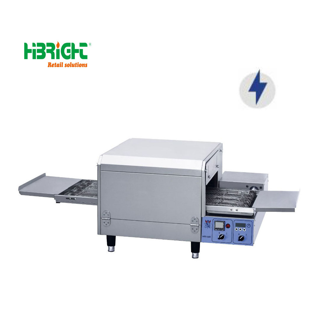 Customized size stainless Commercial kitchen food making machine Movable Electric control Conveyor pizza oven