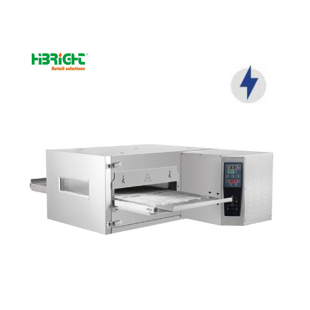 Customized size stainless Commercial kitchen food making machine Movable Electric control Conveyor pizza oven