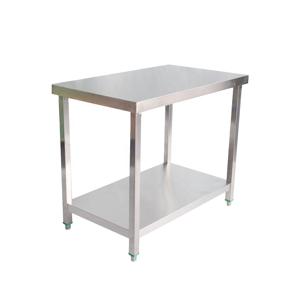 Customized Commercial Kitchen Food Grade 304 Stainless Steel Folding Work Table