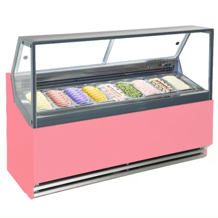 Gelato Showcase Ice-cream Display Stand Commercial Freezer Retail Solutions