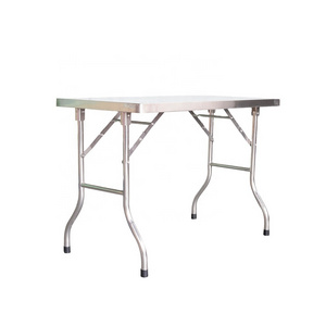 Customized Commercial Kitchen Food Grade 304 Stainless Steel Folding Work Table