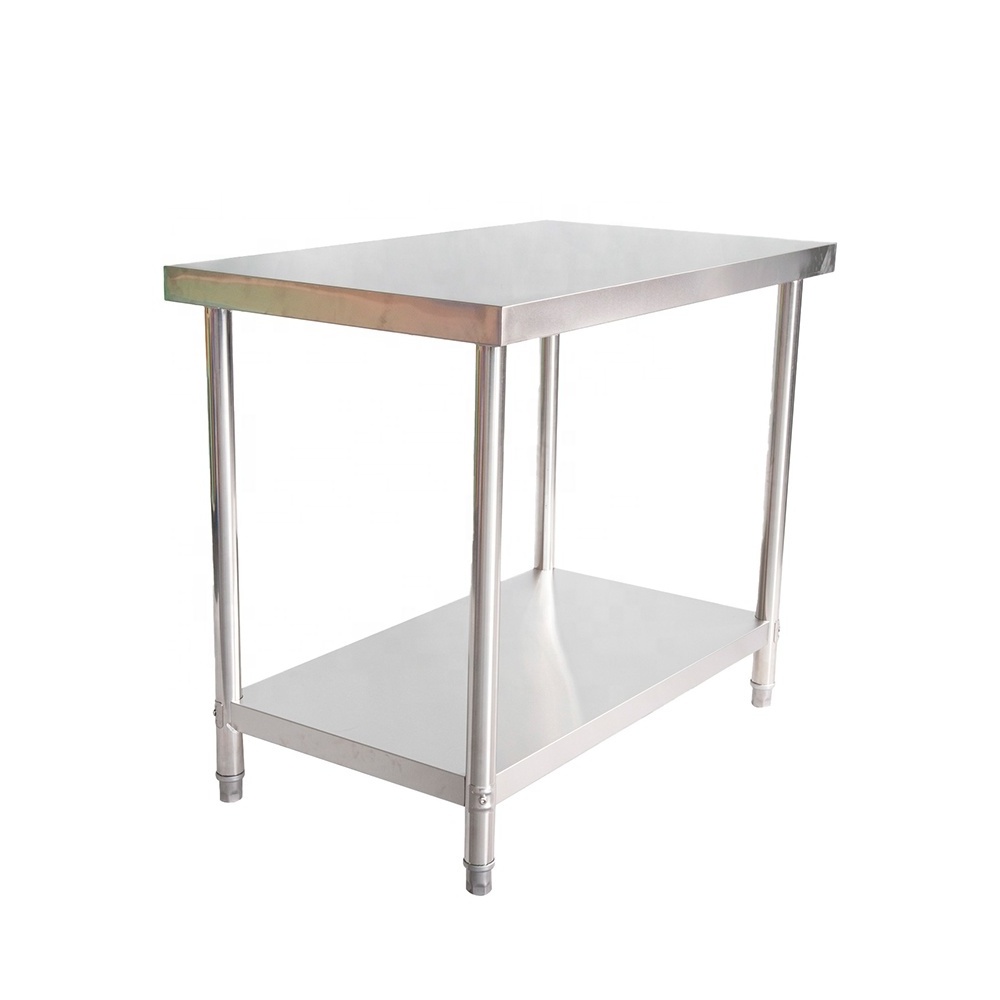 Customized Commercial Kitchen Food Grade 304 Stainless Steel Folding Work Table