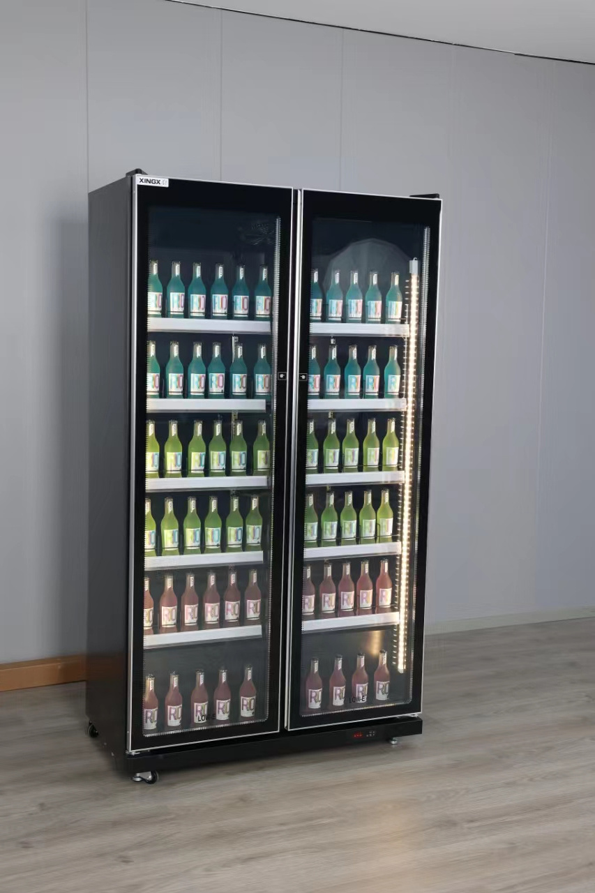 Commercial Vertical Showcase Supermarket Upright  Display Freezer