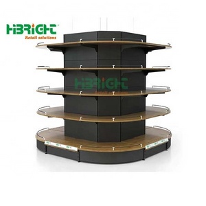 High Quality Double Sided Hardwood Gondola Convenience Store Supermarket Shelves