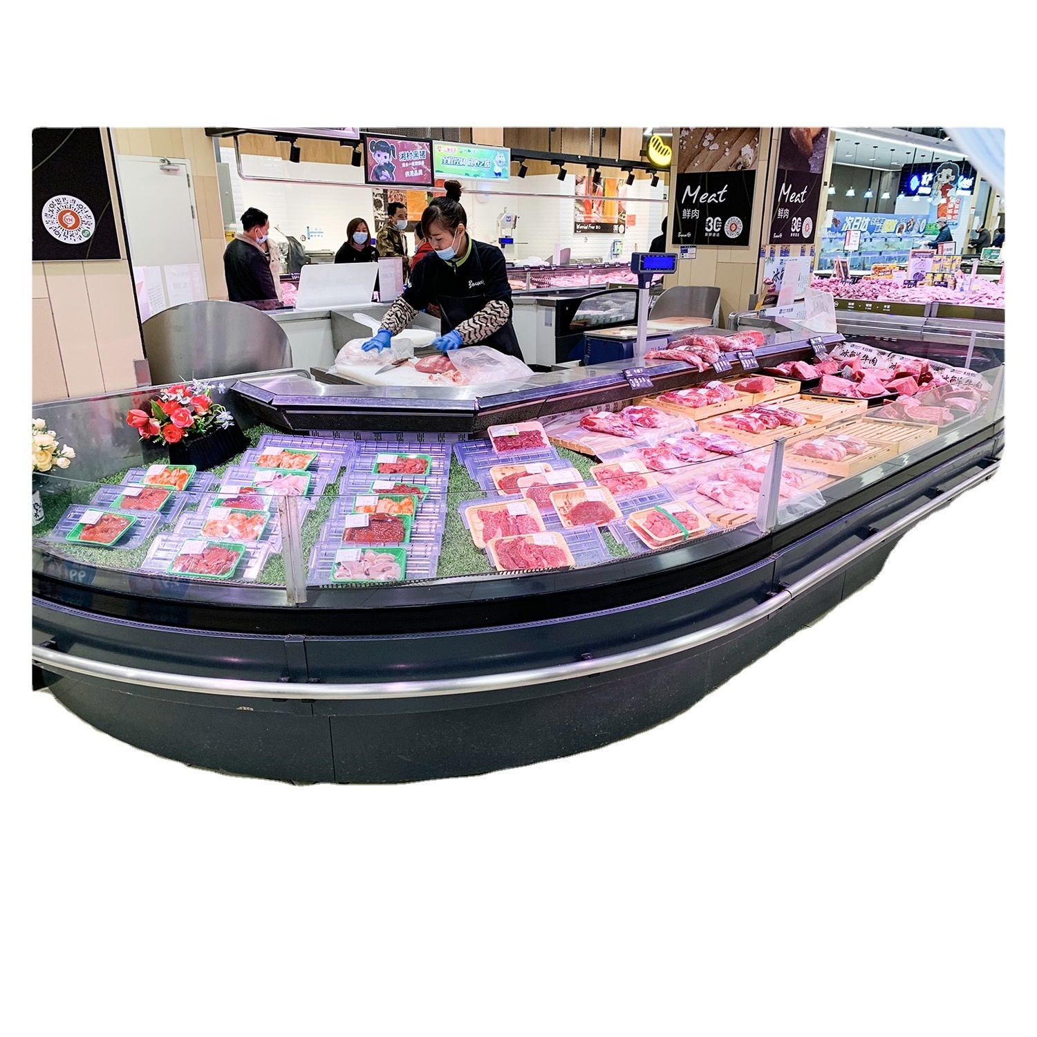 Commercial Top Quality Wholesale Supermarket Refrigeration Combined Display Island Freezer For Sale