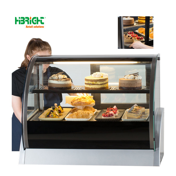 High Quality Commercial Air Cooling Cake Display Chiller Bakery Cake Display Cooler Showcase with Lights