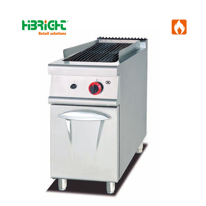 Commercial Stainless Steel 380V 8.6Kw Kitchen BBQ Meat Counter Top Electric Lava Rock Grills