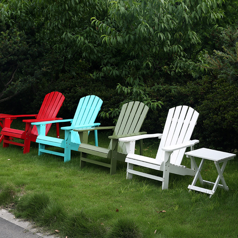 Wholesale Custom Outdoor furniture All solid wood creates garden chair comfortable sitting experience Adirondack Chair table set