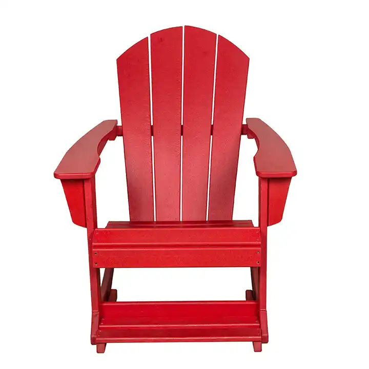 Factory Direct Outdoor furniture HDPE Plastic Recycled Adirondack Chair Modern red Adirondack Rocking Chair for garden