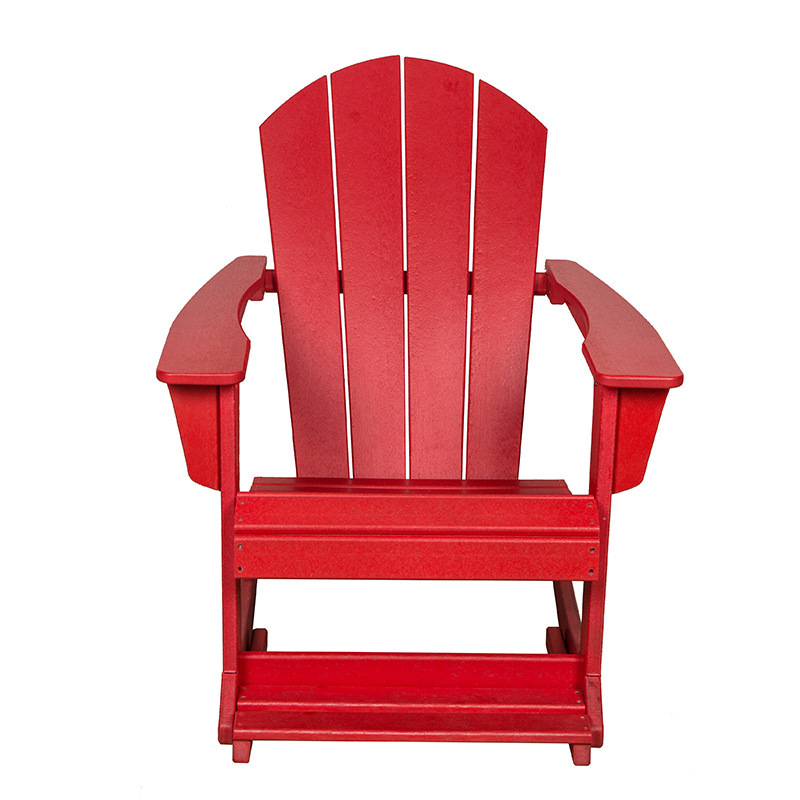 Factory Direct Outdoor furniture HDPE Plastic Recycled Adirondack Chair Modern red Adirondack Rocking Chair for garden