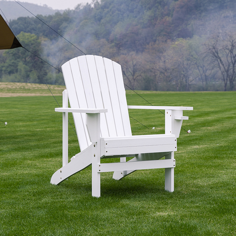 Affordable price Outdoor China Fir Adirondack Chair Patio Beach Chair Wood Adirondack Deck Chairs With Cup Holder