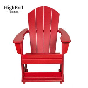 All Weather Outdoor Furniture HDPE Plastic Adirondack Chair Fade Resistant Waterproof Easy Maintenance Adirondack Rocking Chair