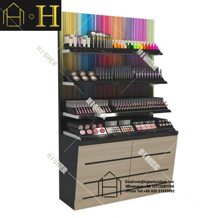 Customized cosmetic display cabinet cosmetics counter display  showcase for shopping mall