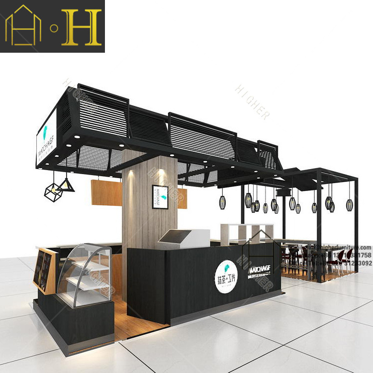 Retail Custom Food Kiosk Design Showcase Luxury Store Glass Retail  Kiosk Design for Mall