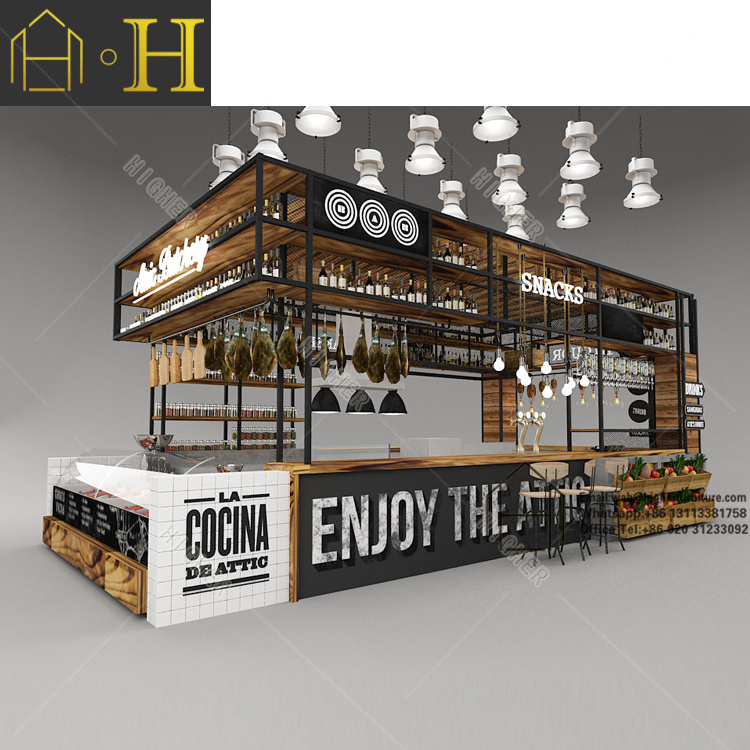 Prefab Container Kiosk Popular Steel Frame Structure Mobile Restaurant Container Coffee Shop