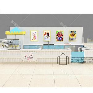 Customized ice cream kiosk in mall custom mall food kiosk food showcase