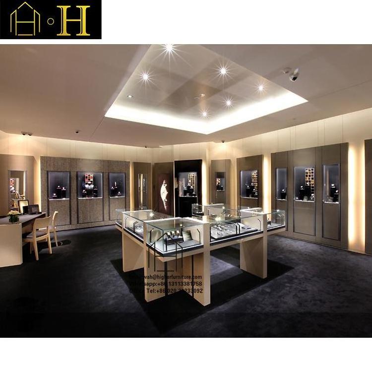 Custom High End Jewellery Shop Counter Design Images Glass Jewelry display Table With Drawers Showcase For Jewelry Shop