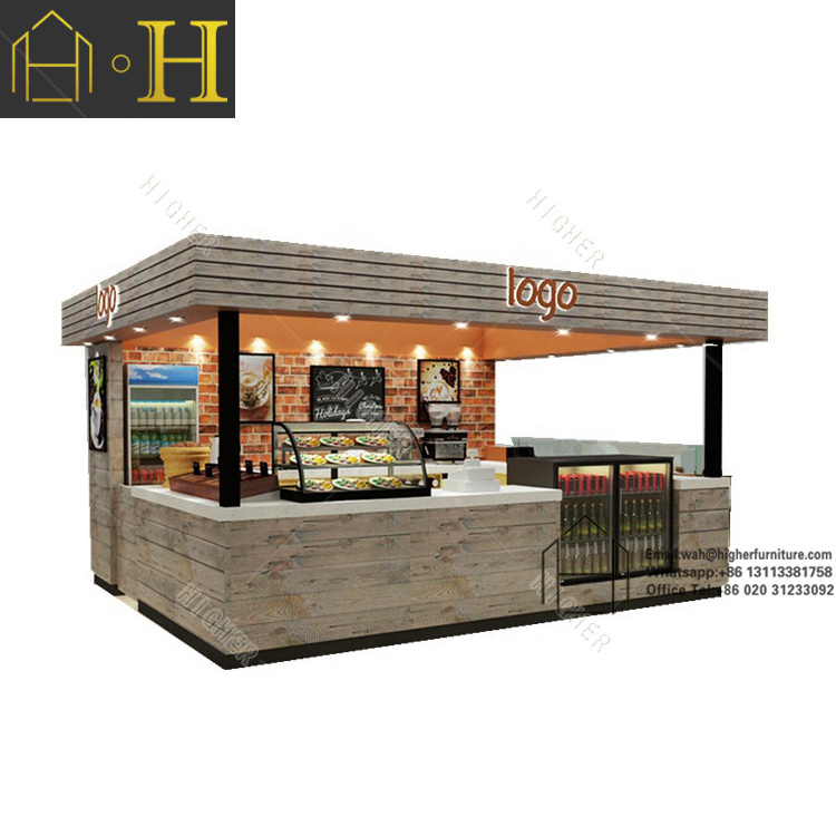 Retail Custom Food Kiosk Design Showcase Luxury Store Glass Retail  Kiosk Design for Mall