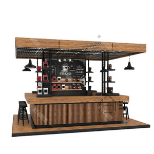 High Standard Wooden Dessert Food Kiosk Shopping Mall Design