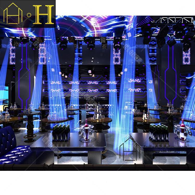 Nightclub counter bar furniture sets lounge furniture for bar night club 3D interior design