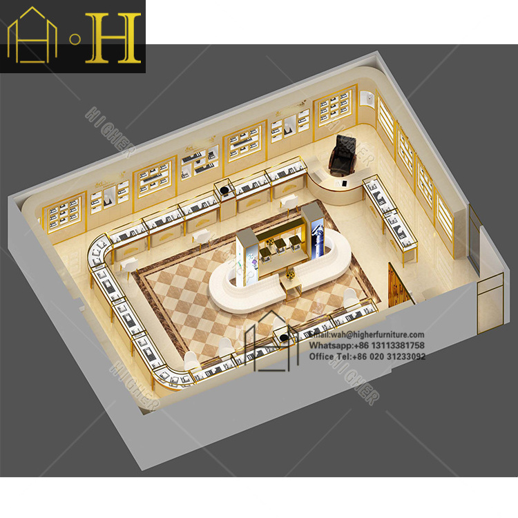 Simple Jewellery Shop Counter Design Counter Display Showcase For Diamond Shop